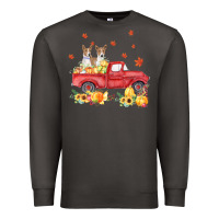 Smoke basenji pumpkin truck fall leaf thanksgiving halloween Premium Sweatshirt - linhVisuals