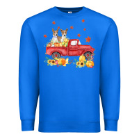 True Royal basenji pumpkin truck fall leaf thanksgiving halloween Premium Sweatshirt - linhVisuals