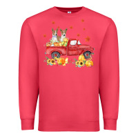 Cardinal basenji pumpkin truck fall leaf thanksgiving halloween Premium Sweatshirt - linhVisuals