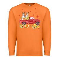 Carrot basenji pumpkin truck fall leaf thanksgiving halloween Premium Sweatshirt - linhVisuals