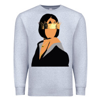 Heather Grey rihanna artwork Premium Sweatshirt - linhVisuals