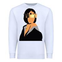 White rihanna artwork Premium Sweatshirt - linhVisuals