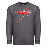 Charcoal Heather christmas santa claus pilot flying airplane gift tee Premium Sweatshirt - linhVisuals