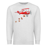 Oatmeal Heather christmas santa claus pilot flying airplane gift tee Premium Sweatshirt - linhVisuals