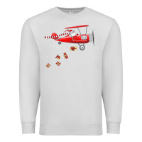 Dove Grey christmas santa claus pilot flying airplane gift tee Premium Sweatshirt - linhVisuals