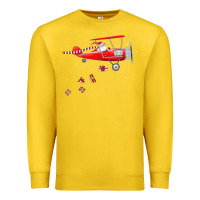 Lemon christmas santa claus pilot flying airplane gift tee Premium Sweatshirt - linhVisuals