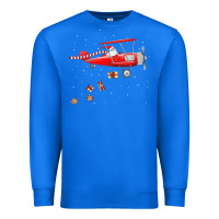 True Royal christmas santa claus pilot flying airplane gift tee Premium Sweatshirt - linhVisuals