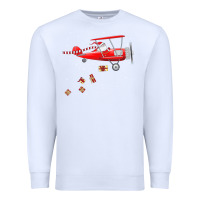 White christmas santa claus pilot flying airplane gift tee Premium Sweatshirt - linhVisuals