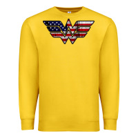 Lemon Wonder woman american flag Premium Sweatshirt - linhVisuals