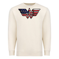 Sandshell Wonder woman american flag Premium Sweatshirt - linhVisuals
