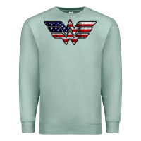 Seafoam Wonder woman american flag Premium Sweatshirt - linhVisuals