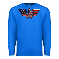 True Royal Wonder woman american flag Premium Sweatshirt - linhVisuals