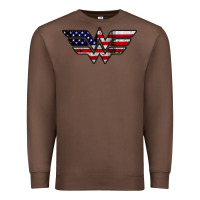 Chestnut Wonder woman american flag Premium Sweatshirt - linhVisuals
