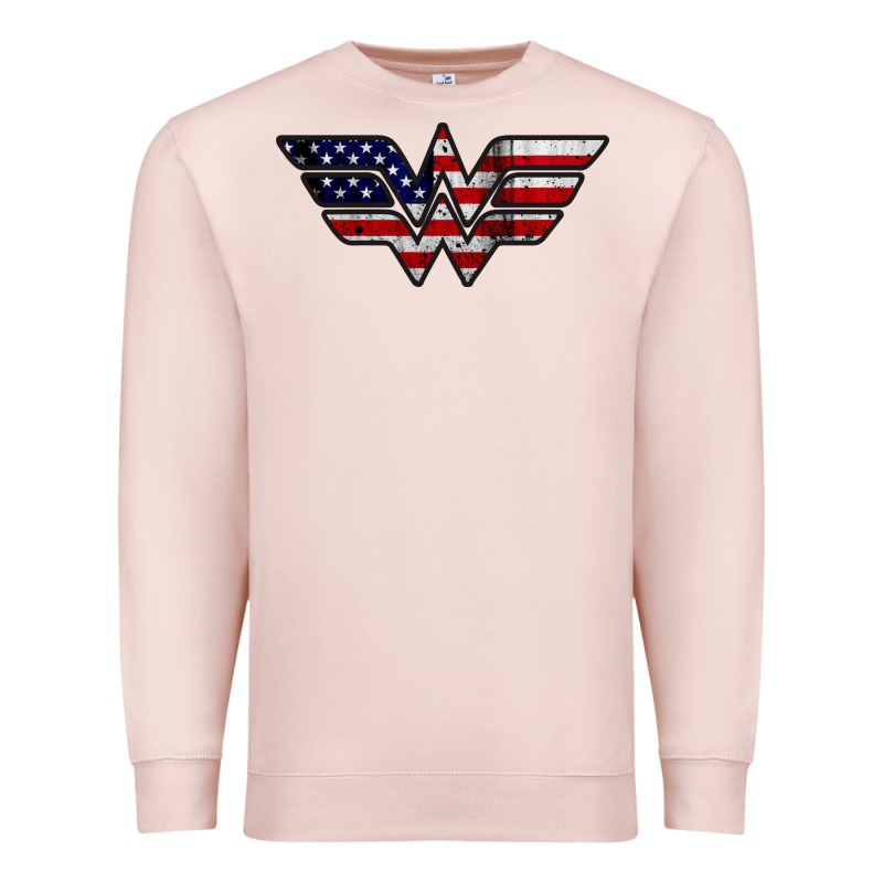 Wonder Woman American Flag Premium Sweatshirt by linhVisuals | Teevron