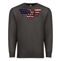 Smoke Wonder woman american flag Premium Sweatshirt - linhVisuals