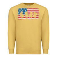 Antique Gold cowboy patriotic american flag 4th of july gift tee Premium Sweatshirt - linhVisuals