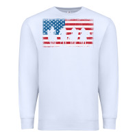 White cowboy patriotic american flag 4th of july gift tee Premium Sweatshirt - linhVisuals