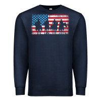 Navy cowboy patriotic american flag 4th of july gift tee Premium Sweatshirt - linhVisuals