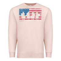 Pale Pink cowboy patriotic american flag 4th of july gift tee Premium Sweatshirt - linhVisuals