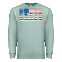 Seafoam cowboy patriotic american flag 4th of july gift tee Premium Sweatshirt - linhVisuals