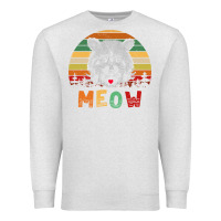 Oatmeal Heather funny vintage raccoon meow raccoon lovers Premium Sweatshirt - linhVisuals