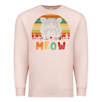 Pale Pink funny vintage raccoon meow raccoon lovers Premium Sweatshirt - linhVisuals