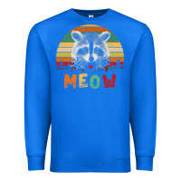 True Royal funny vintage raccoon meow raccoon lovers Premium Sweatshirt - linhVisuals