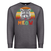 Charcoal Heather funny vintage raccoon meow raccoon lovers Premium Sweatshirt - linhVisuals