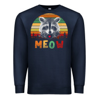 Navy funny vintage raccoon meow raccoon lovers Premium Sweatshirt - linhVisuals