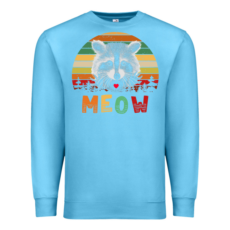 Funny Vintage Raccoon Meow Raccoon Lovers Premium Sweatshirt by linhVisuals | Teevron