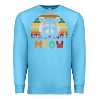 Ocean Blue funny vintage raccoon meow raccoon lovers Premium Sweatshirt - linhVisuals