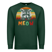 Sports Green funny vintage raccoon meow raccoon lovers Premium Sweatshirt - linhVisuals