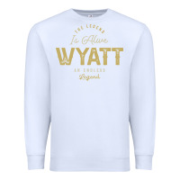 White The Legend Wyatt Funny Personalized Name Premium Sweatshirt - linhVisuals