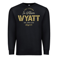 Black The Legend Wyatt Funny Personalized Name Premium Sweatshirt - linhVisuals