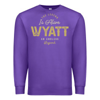 Purple The Legend Wyatt Funny Personalized Name Premium Sweatshirt - linhVisuals