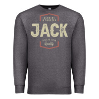 Charcoal Heather Genuine Jack Funny Personalized Name Premium Sweatshirt - linhVisuals