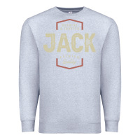 Heather Grey Genuine Jack Funny Personalized Name Premium Sweatshirt - linhVisuals
