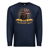 Navy labrador retriever team chocolate lab funny Premium Sweatshirt - linhVisuals