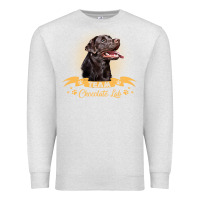 Oatmeal Heather labrador retriever team chocolate lab funny Premium Sweatshirt - linhVisuals