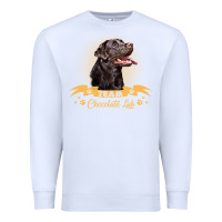 White labrador retriever team chocolate lab funny Premium Sweatshirt - linhVisuals
