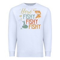White here fishy fishy fishy fishing lovers gifts Premium Sweatshirt - linhVisuals