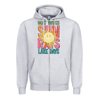 Heather Grey boat waves sun rays lake days Zipper Hoodie - JahusDesignShop