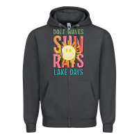Smoke boat waves sun rays lake days Zipper Hoodie - JahusDesignShop