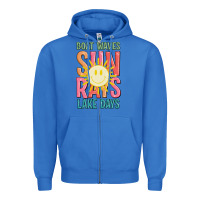 True Royal boat waves sun rays lake days Zipper Hoodie - JahusDesignShop