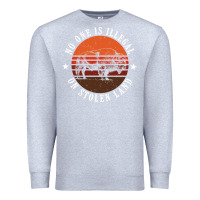 Heather Grey no one is illegal on stolen land 4th of july bison Premium Sweatshirt - linhVisuals