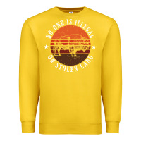 Lemon no one is illegal on stolen land 4th of july bison Premium Sweatshirt - linhVisuals