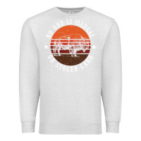 Oatmeal Heather no one is illegal on stolen land 4th of july bison Premium Sweatshirt - linhVisuals