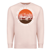 Pale Pink no one is illegal on stolen land 4th of july bison Premium Sweatshirt - linhVisuals