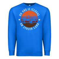 True Royal no one is illegal on stolen land 4th of july bison Premium Sweatshirt - linhVisuals