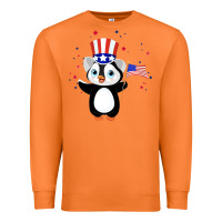 Carrot penguin american 4th of july penguin american flag Premium Sweatshirt - linhVisuals